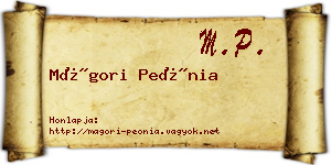 Mágori Peónia névjegykártya